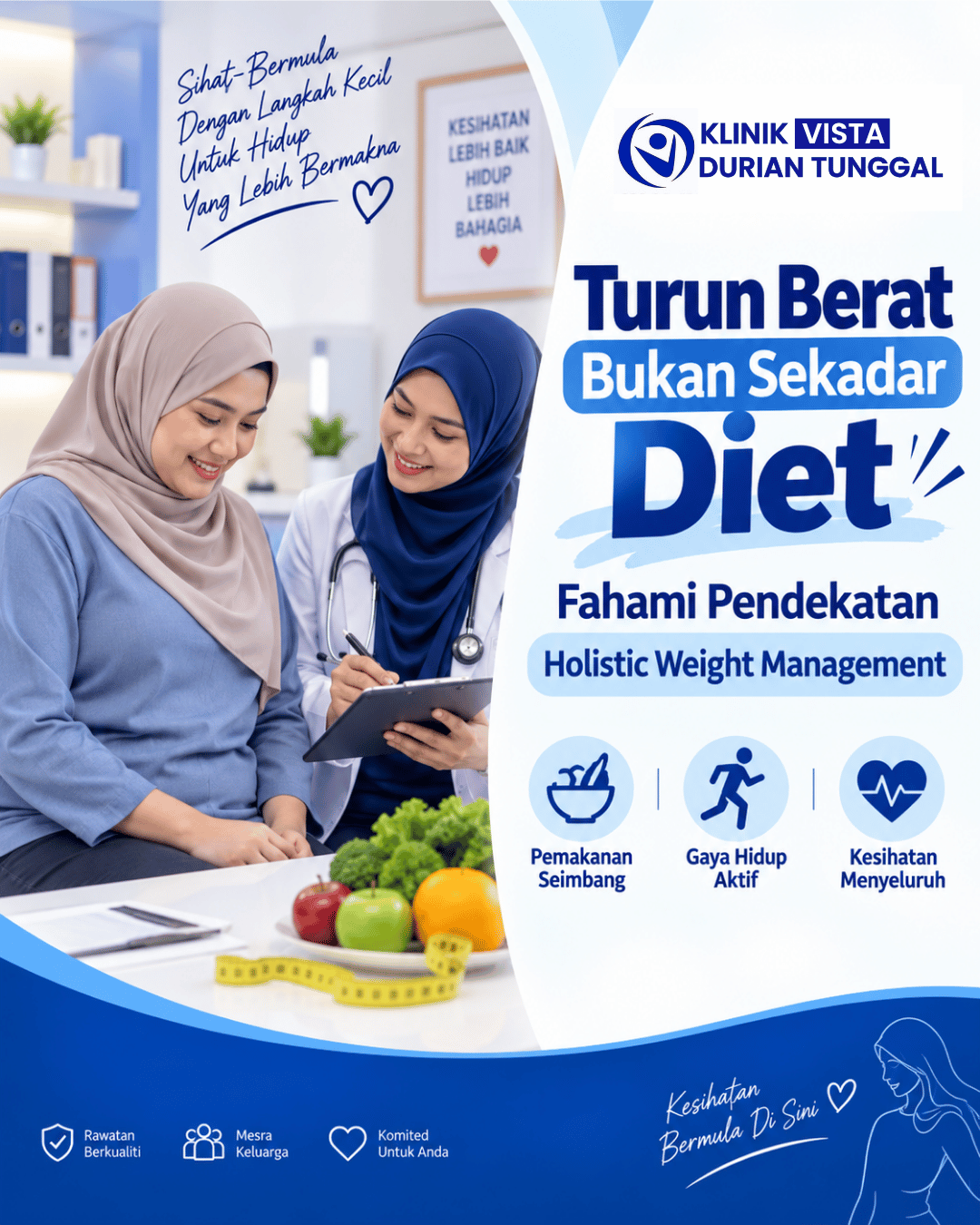 Turun Berat Bukan Sekadar Diet: Fahami Pendekatan Holistic Weight Management