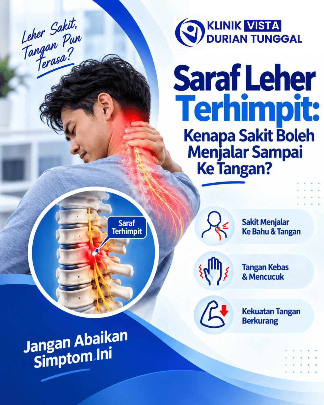 Saraf Leher Terhimpit: Kenapa Sakit Boleh Menjalar Sampai Ke Tangan? 